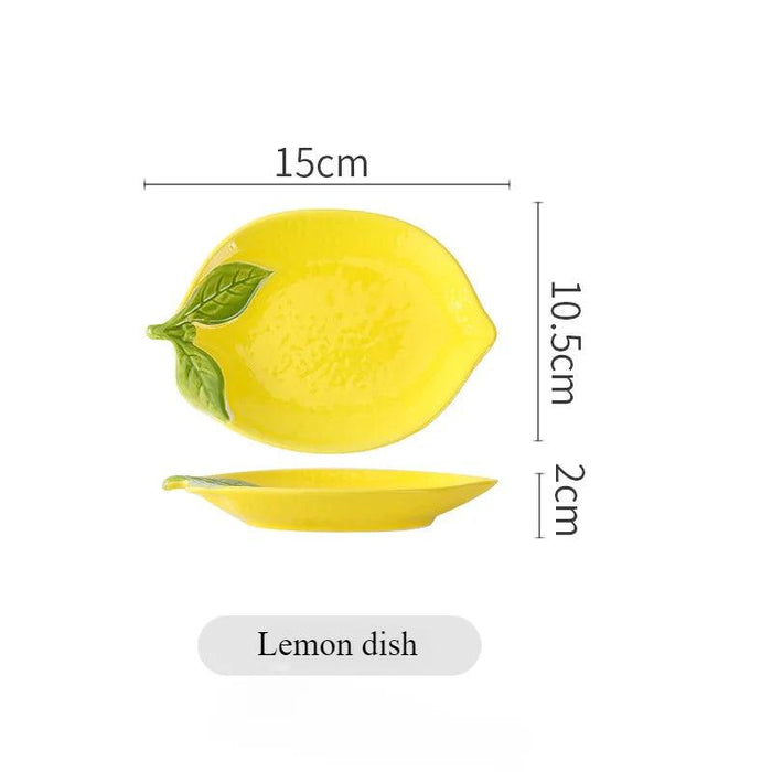 Whimsical Cartoon Lemon Ceramic Bowl for Salad, Soup, and Snacks - Fun Kitchen Dinnerware Accessory