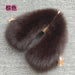 Luxury Fox Fur Winter Scarf with Versatile Detachable Collar - A Statement of Winter Elegance