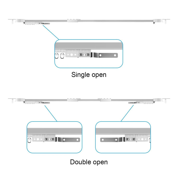 Smart Adjustable Electric Curtain Track System with WiFi Control and Telescopic Design