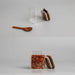 Elegant Acacia Wood and Glass Spice Jars Set - 4 Pcs for Kitchen Organization