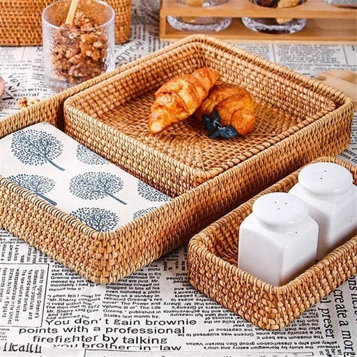 Natural Rattan Wicker Basket for Stylish Storage and Outdoor Picnics