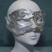 Radiant Silver Sequin & Feather Masquerade Mask - Stylish Venetian Affair