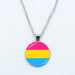 Vibrant Customizable Rainbow Glass Pendant Necklace for Love and Pride Celebration