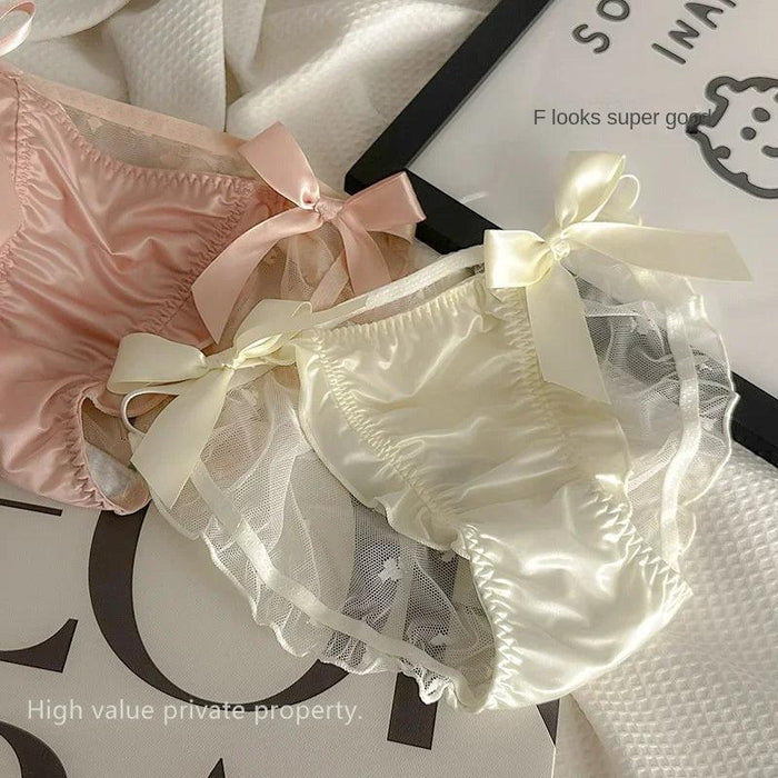 Charming Kawaii Satin Ruffle Panties - Lolita Underwear in M, L, XL Sizes