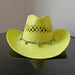 Lake Blue Western Cowboy Straw Hat Unisex with Adjustable Size