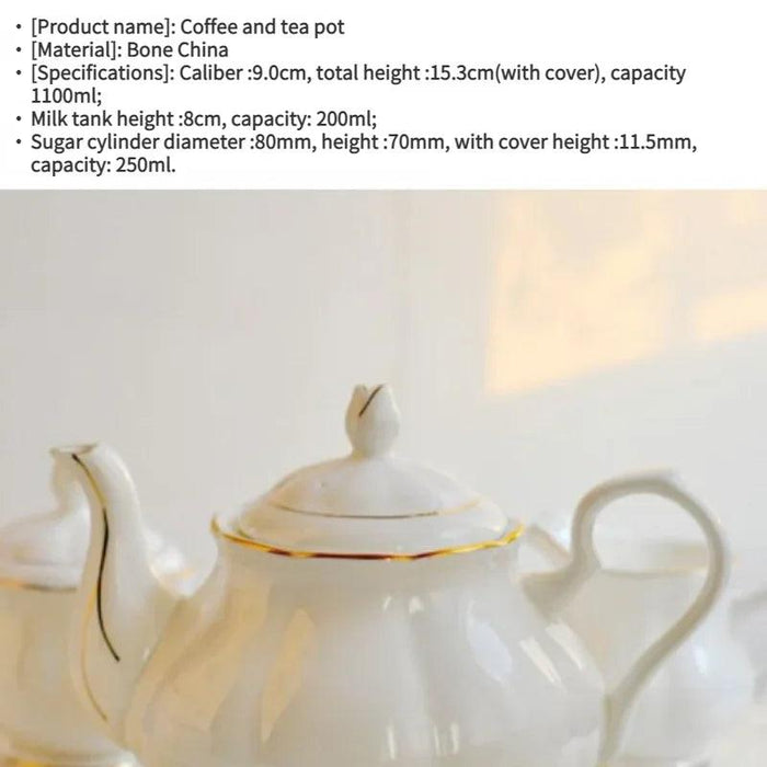 Elegant European Bone China Tea Set with Phnom Penh Teapot