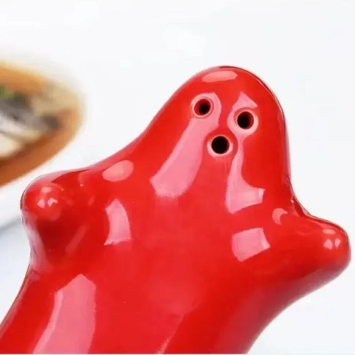 Ceramic Ghost Mini Pepper Salt Pot - Charming Nordic Wedding Gift Idea