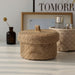 Stylish Round Jute Basket with Lid - Contemporary Organizing Solution