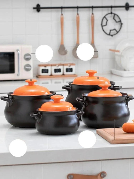 6L High Temperature Ceramic Clay Pot for Gas Stove Cooking - Chinese Casserole Stewpot