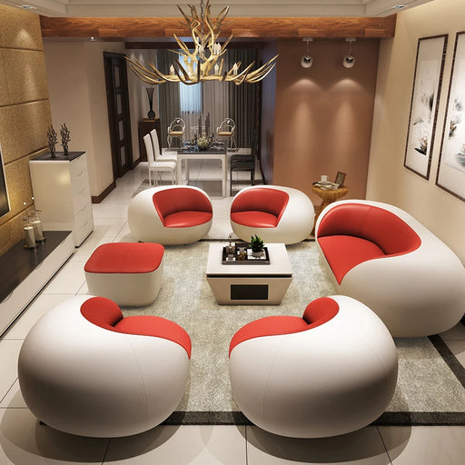 Sophisticated Italian Leather Modern Lounge Seating