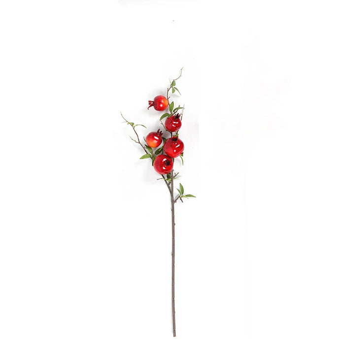 Exquisite Faux Pomegranate Floral Branch for Year-Round Home Elegance