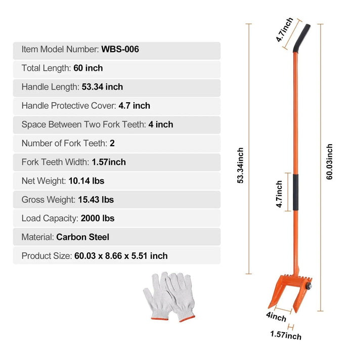 Heavy-Duty 41-Inch Carbon Steel Pallet Pry Bar Tool for Efficient Woodworking