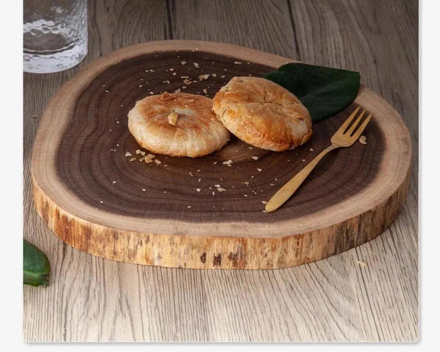 Elegant Acacia Wood Charcuterie and Bread Serving Board - Seamless Design