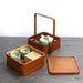 Eco-Friendly Bamboo Tea Set Organizer and Food Storage Combo - Perfect Gift Idea