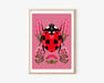 Enchanting Insect Canvas Art: Vibrant Moth and Golden Beetle Decor for a Playful Home