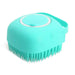 Silicone Pet Grooming Brush with Shampoo Dispenser - 2.7oz Capacity for Easy Bathing