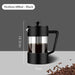 Stylish Borosilicate Glass French Press - Choose from 350ML, 600ML, and 1000ML for Exceptional Brewing