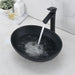 Elegant Oval Ceramic Sink Ensemble with Black Faucet and Stainless Steel Drain