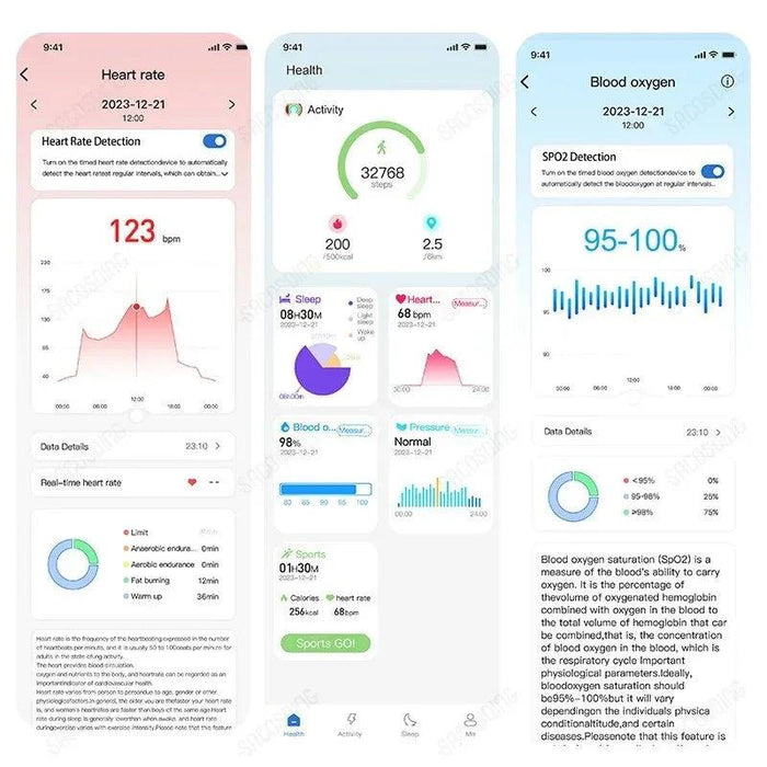 Advanced QRing Health & Fitness Monitor Ring - Comprehensive Heart Rate, Oxygen, Sleep & Activity Tracking