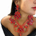 Radiant Rhinestone Jewelry Set - Elegant Necklace and Earring Duo for Fashion Enthusiasts