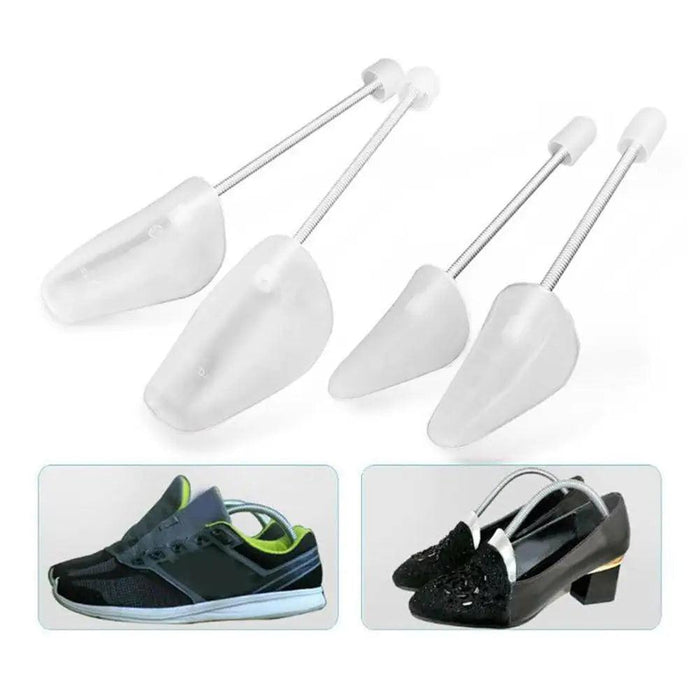 Adjustable Spring-Loaded Plastic Shoe Trees for Men and Women - 1 Pair