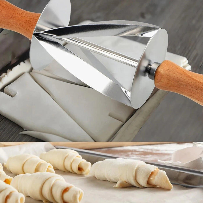 Stainless Steel Dough Cutter and Croissant Roller Set - Elevate Your Baking Skills