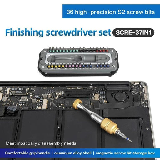 37-Piece Precision Magnetic Screwdriver Set for Home Electronics and Gadget Repairs