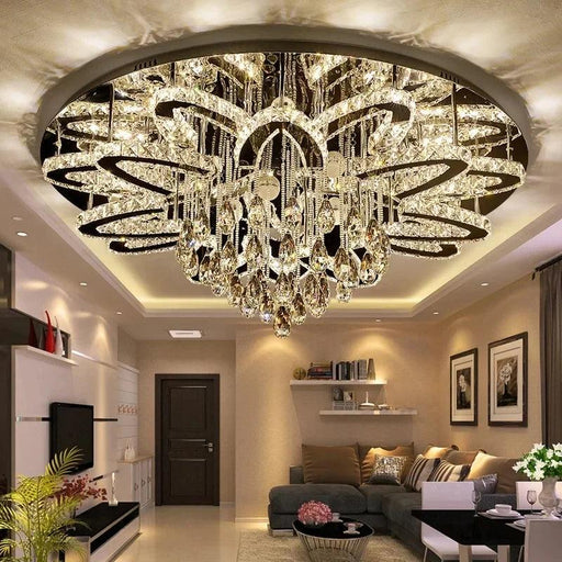 Elegant RGB Dimmable Crystal Ceiling Light for Modern Homes