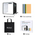 30CM PULUZ Adjustable LED Light Box Photography Kit with Six Color Backdrops - Portable Softbox for Product and Portrait Shots