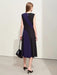 Summer Sleeveless A-line Midi Dress - Slim Fit Office Essential for Women