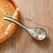 Elegant Vintage Japanese Bone China Spoon with Long Handle for Exquisite Dining