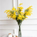 86cm Elegant Yellow Acacia Mimosa Faux Silk Floral Spray with 3 Flexible Stems - Ideal for Wedding and Event Decor