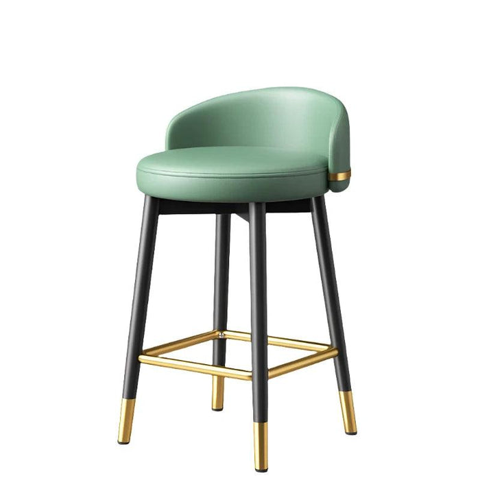 Sleek Scandinavian Leather Gaming and Vanity Stool - Trendy Seating for Modern Interiors