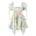 Whimsical Japanese Floral Puff Sleeve Ball Gown - A Captivating Style Statement