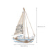 Opulent LED-Illuminated Nautical Sailboat Sculpture for Coastal Elegance