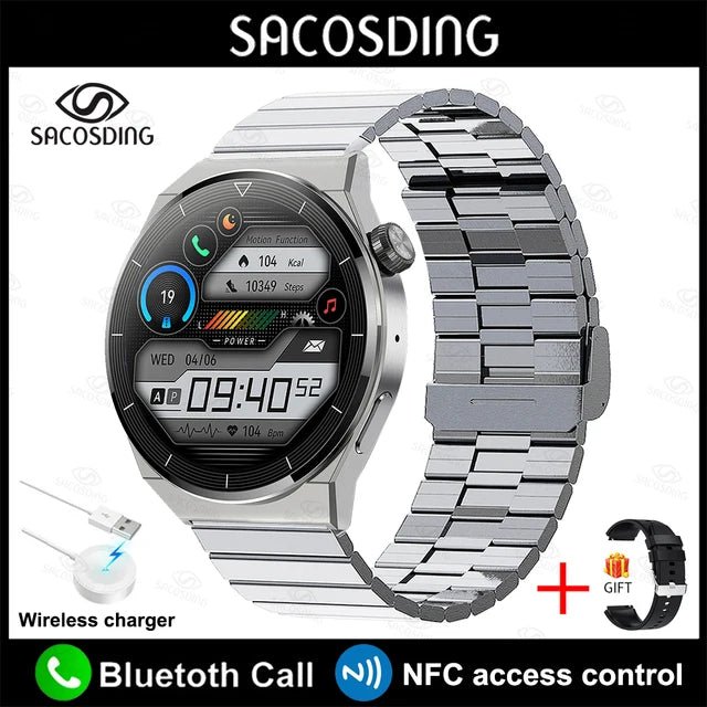 NFC Smartwatch Elite - Comprehensive Health Tracking, Bluetooth Calling & More