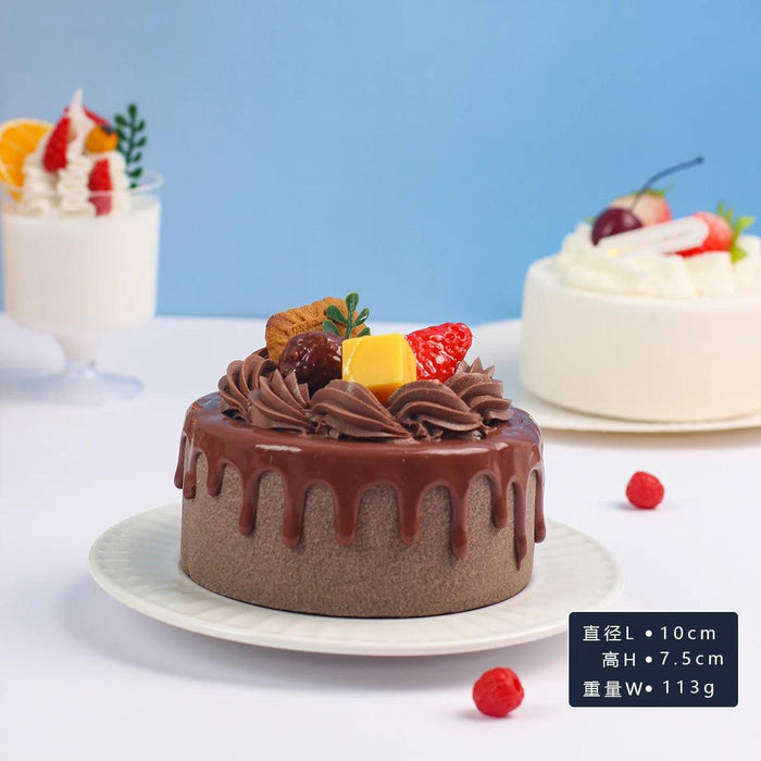 Realistic Faux Fruit Cake Model for Home Decor and Photography - 1PC FCYY-MIX2