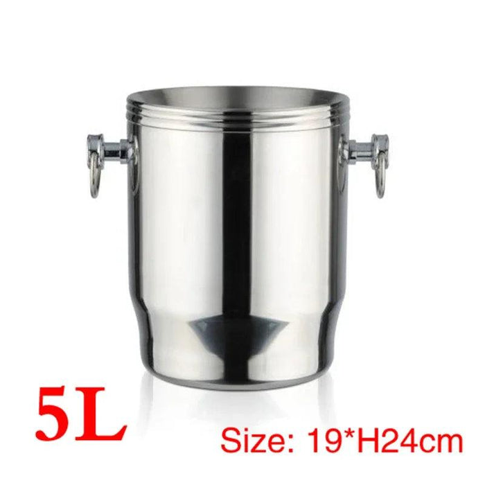 Elegant Stainless Steel Deer Head Beverage Chiller - Premium Ice Bucket