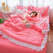 Chic Summer Lightweight Comforter with Ruffled Edges