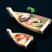 Chic Wooden Sushi Serving Tray - Artistic Dishware for Asian Culinary Experiences