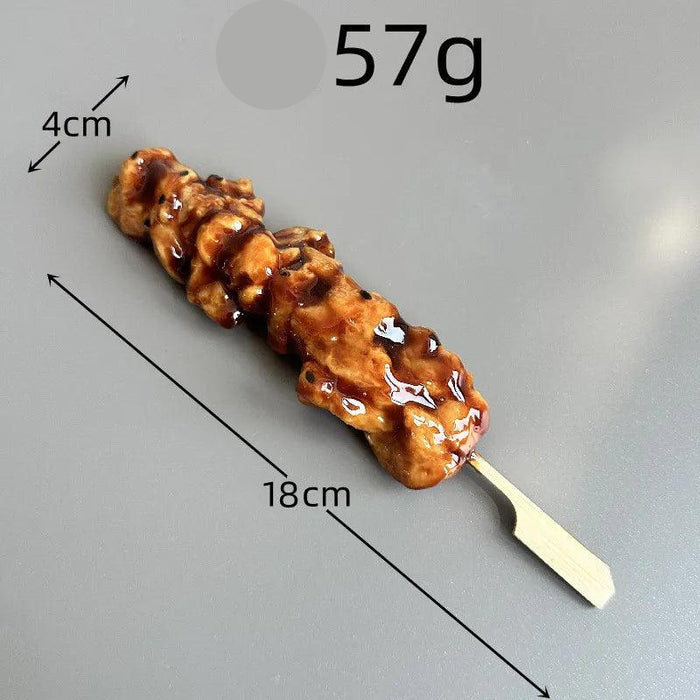 Japanese BBQ Skewer Simulation Model - Fake Food Display Prop for Kitchen and Night Market