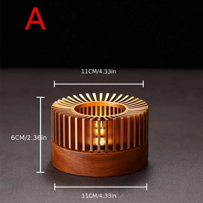 Elegant Bamboo Candle Warmer for Authentic Tea Ceremonies