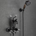 Luxurious Gold Swan Design Shower Faucet Set with Handheld Mixer Taps