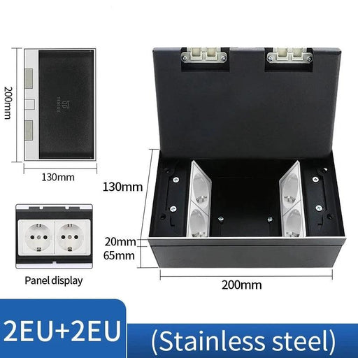 Interchangeable Stainless Steel Floor Socket with Custom Modular Design