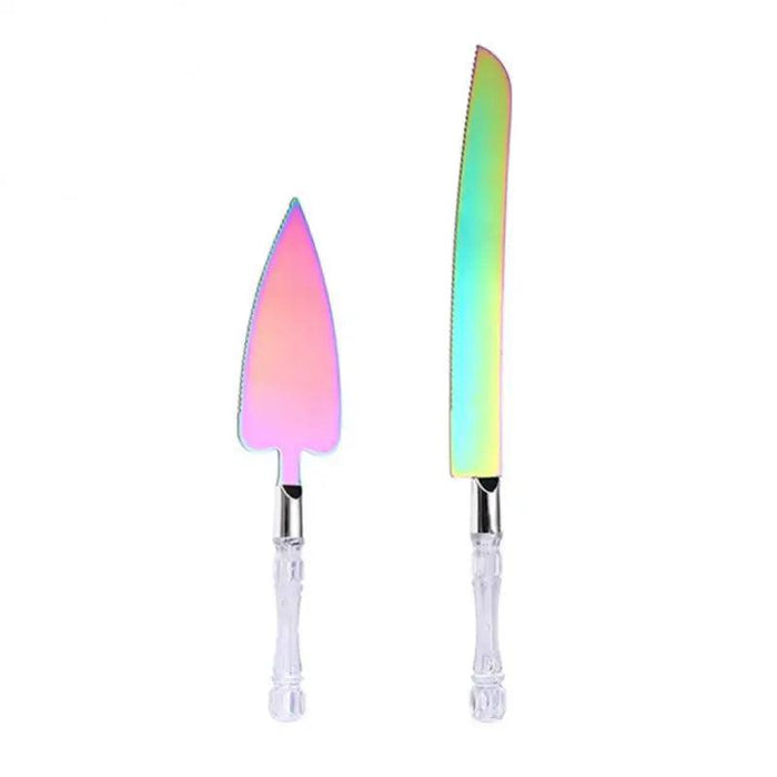 Stainless Steel Kitchen Knife Set with Ergonomic Handles for Cake Decorating and Bread Cutting