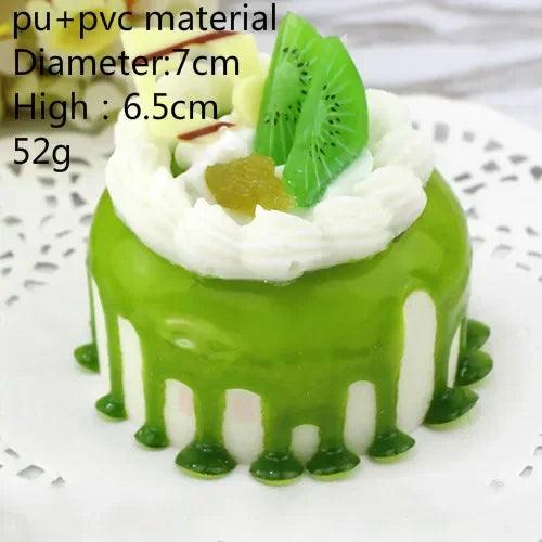 Realistic Faux Fruit Cake Display Model for Home Decor and Photography - 1 Piece Artificial Dessert Prop