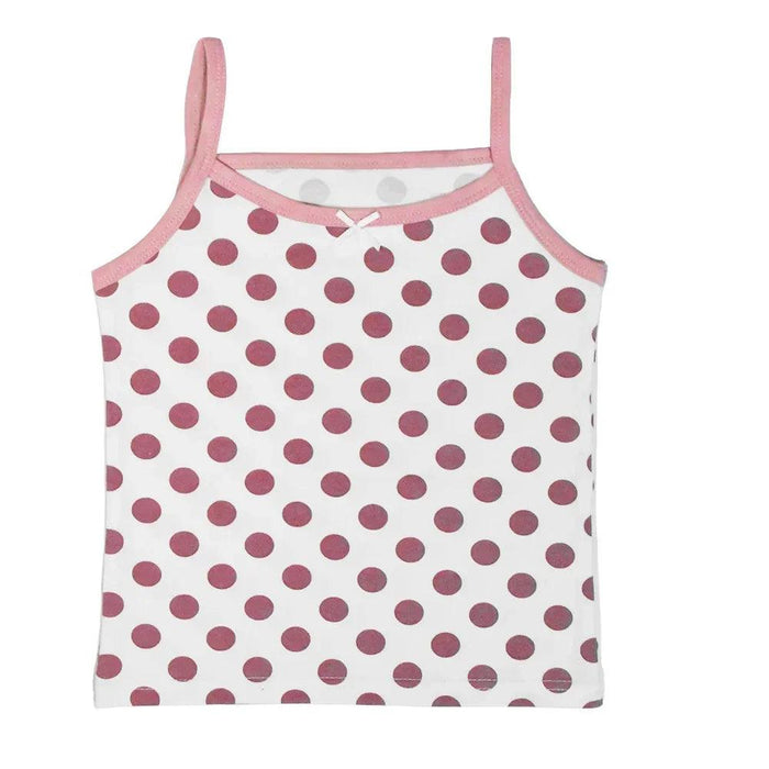 Cute Pink Cotton Sleeveless Summer Tank Top for Girls Aged 3-8 Years