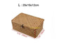 Natural Seagrass Woven Storage Container with Lid - Stylish Basket for Bath Essentials, Cosmetics, and Towels