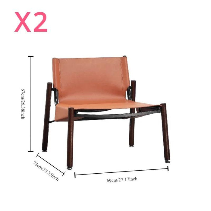 Designer Light Luxury Saddle Leather Lounge Chair