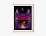 Enchanting Insect Canvas Art: Vibrant Moth and Golden Beetle Decor for a Playful Home
